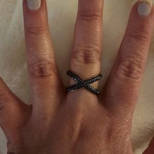 Beautiful Ring Blue Stones X (open size )